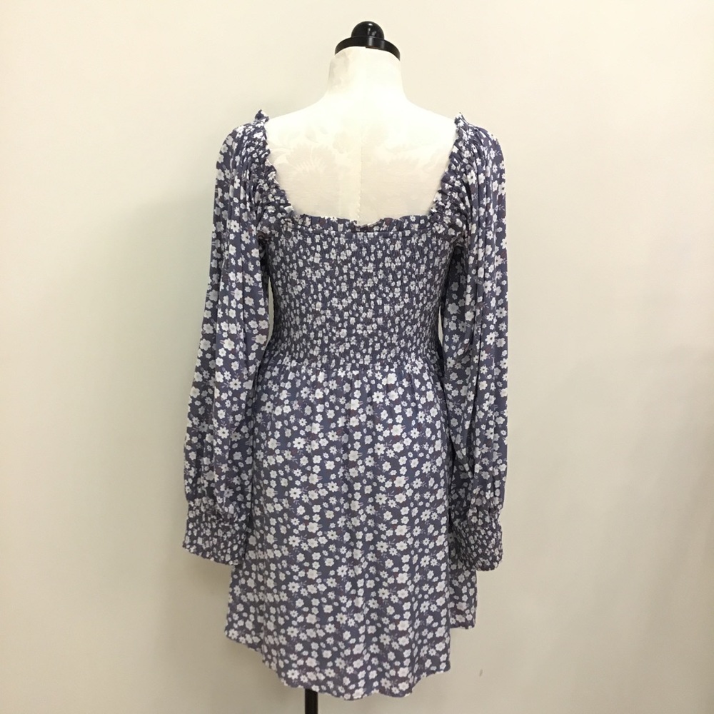 NWT Listicle Purple Floral Long Sleeve Dress M/L - Picture 2 of 2